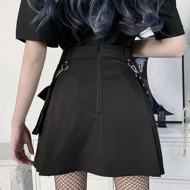 Punk Gothic Mini Skirt - Yurei Works