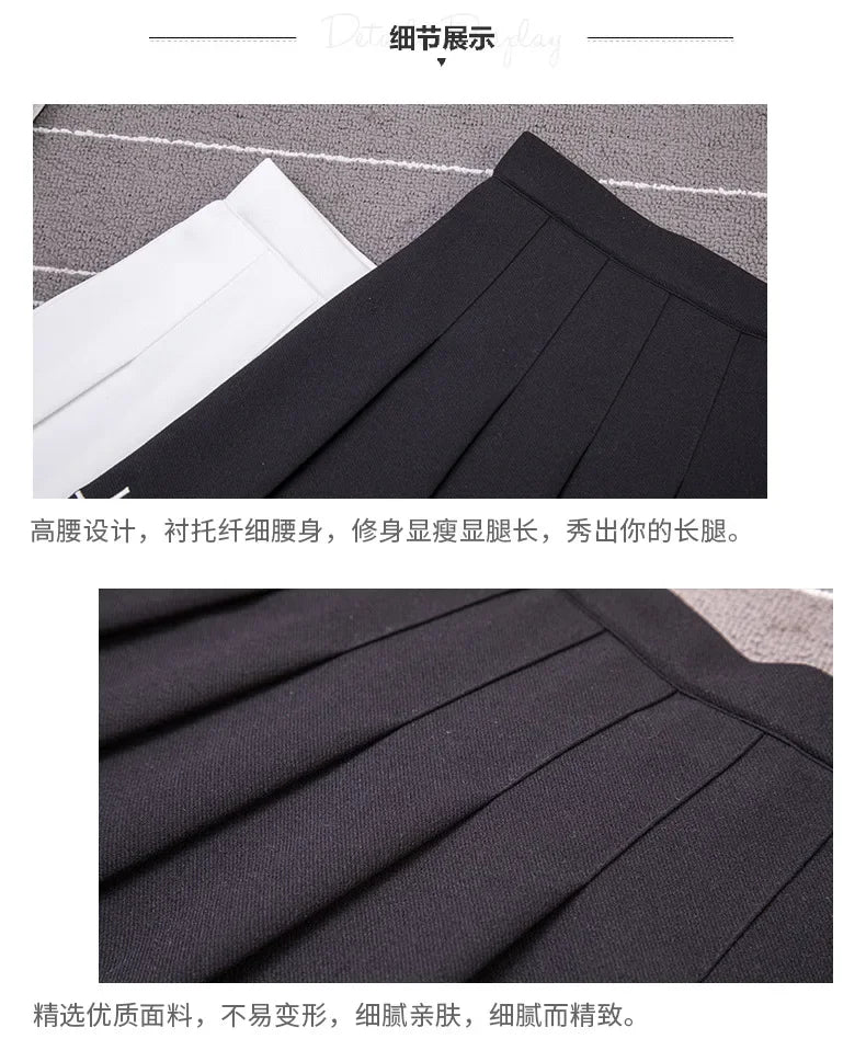 Elegant High Waist Pleated Skirt - Yurei Works