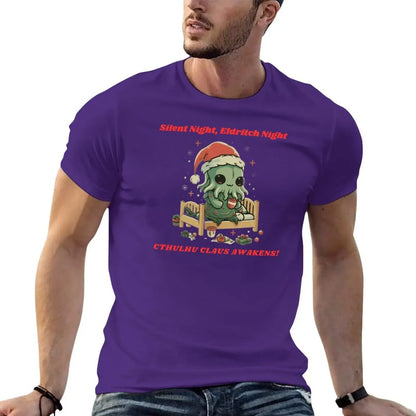 Cute Santa Claus Cthulhu T-Shirt - Men’s Casual Graphic Tee for Summer - Yurei Works