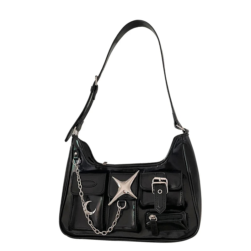 Gothic Y2K Shoulder Bag - Yurei Works