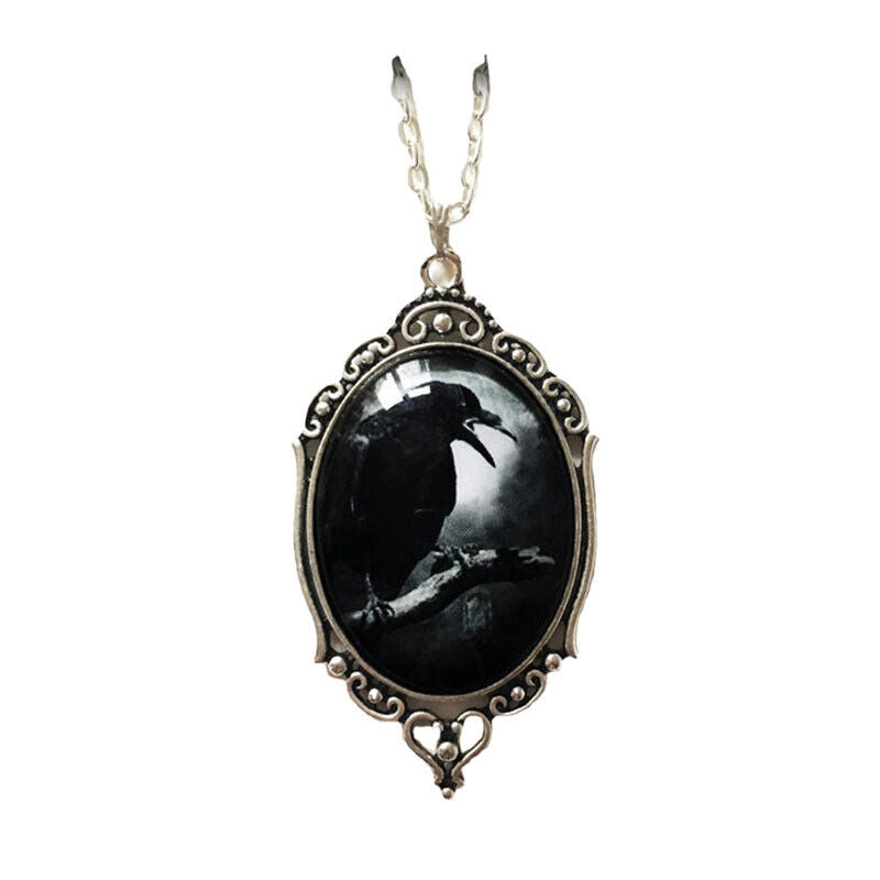 Gothic Crow Bat Necklace - Yurei Works