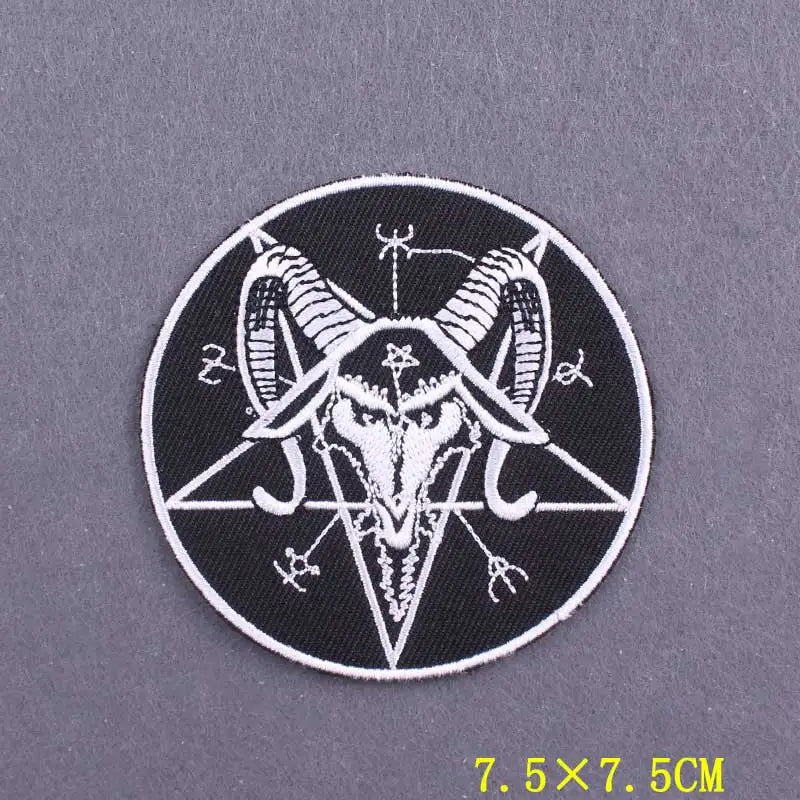 Devil Patch Iron-On Gothic Embroidery Patches for Clothing and Accessories - Yurei Works