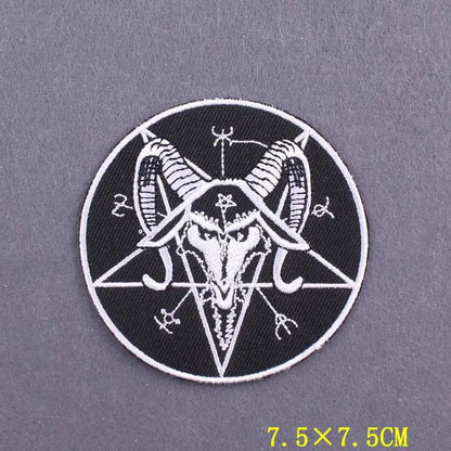 Devil Patch Iron-On Gothic Embroidery Patches for Clothing and Accessories - Yurei Works