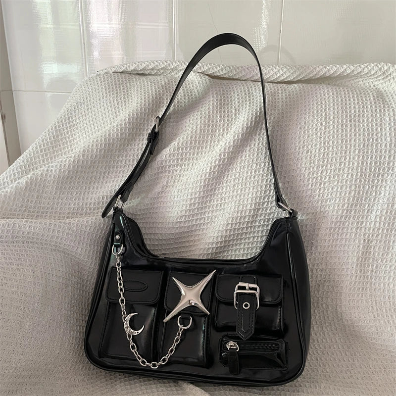 Gothic Y2K Shoulder Bag - Yurei Works