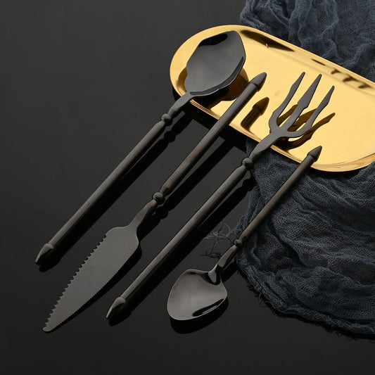 Black Stainless Cutlery Set - Yurei Works