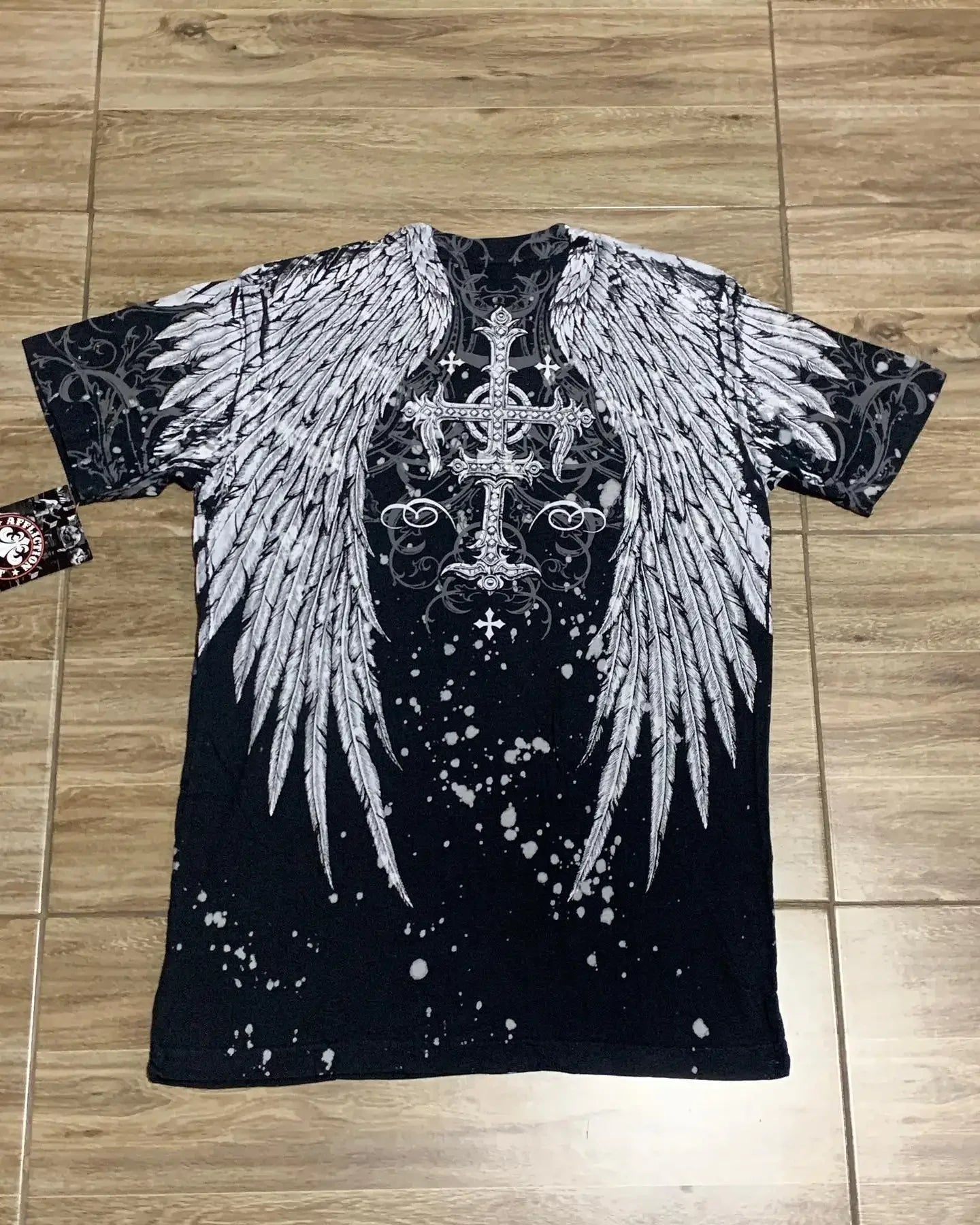 Y2K Affliction Style Gothic Skull Cross T-Shirt - Men’s Trendy Graphic Streetwear Tee - Yurei Works