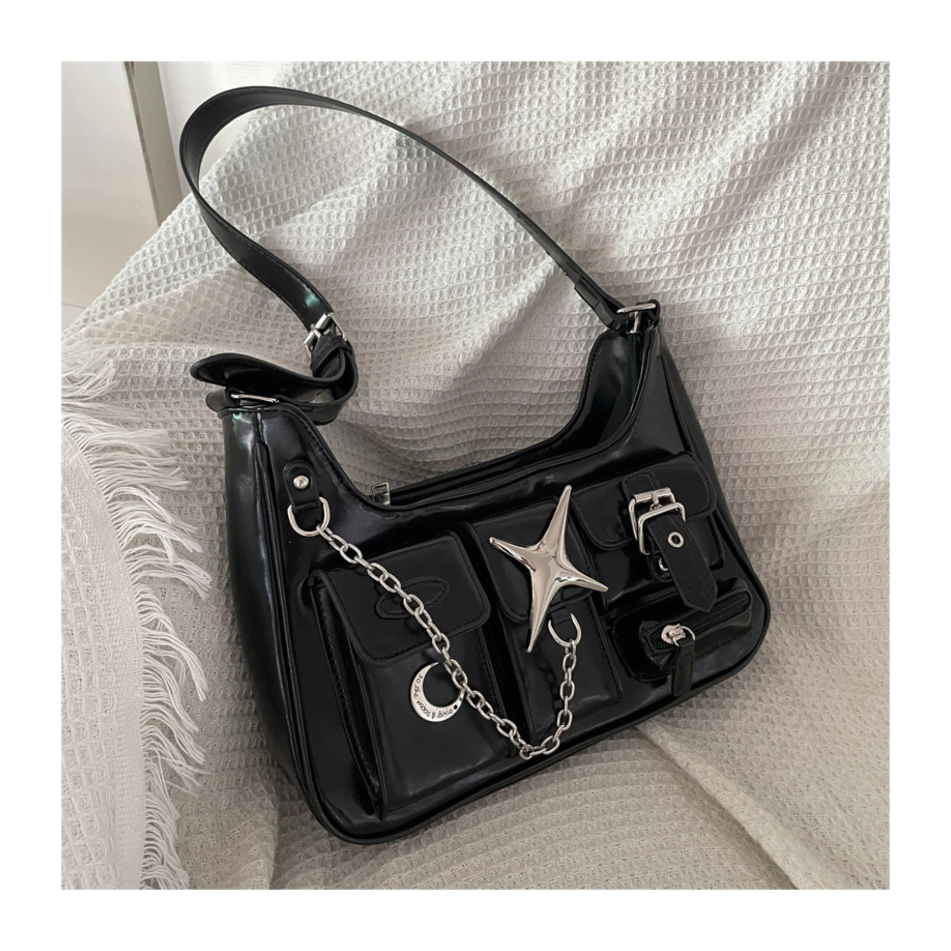 Gothic Y2K Shoulder Bag - Yurei Works