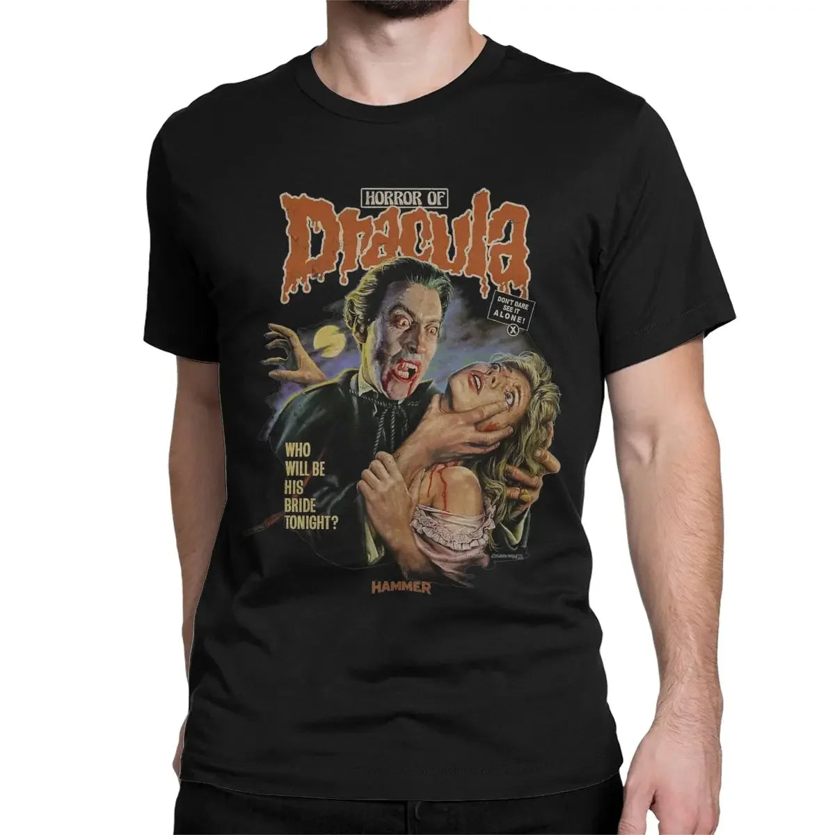 Classic Dracula 100% Cotton Horror Tee - Yurei Works