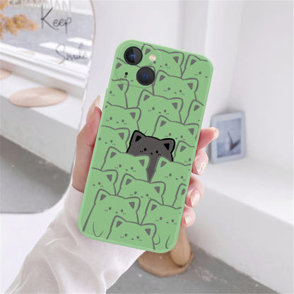 Cute Cat Silicone iPhone Case - Yurei Works