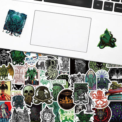 10/50PCS Cool Horror Great Cthulhu Stickers Suitcase Laptop Skateboard Phone Fridge Luggage Decal Cartoon Mythos Sticker Toy - Yurei Works