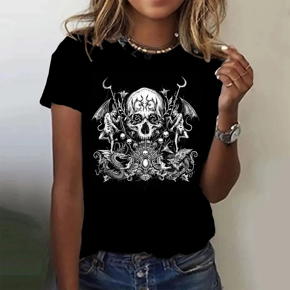 Vintage Skull Tee - Horror T Shirt