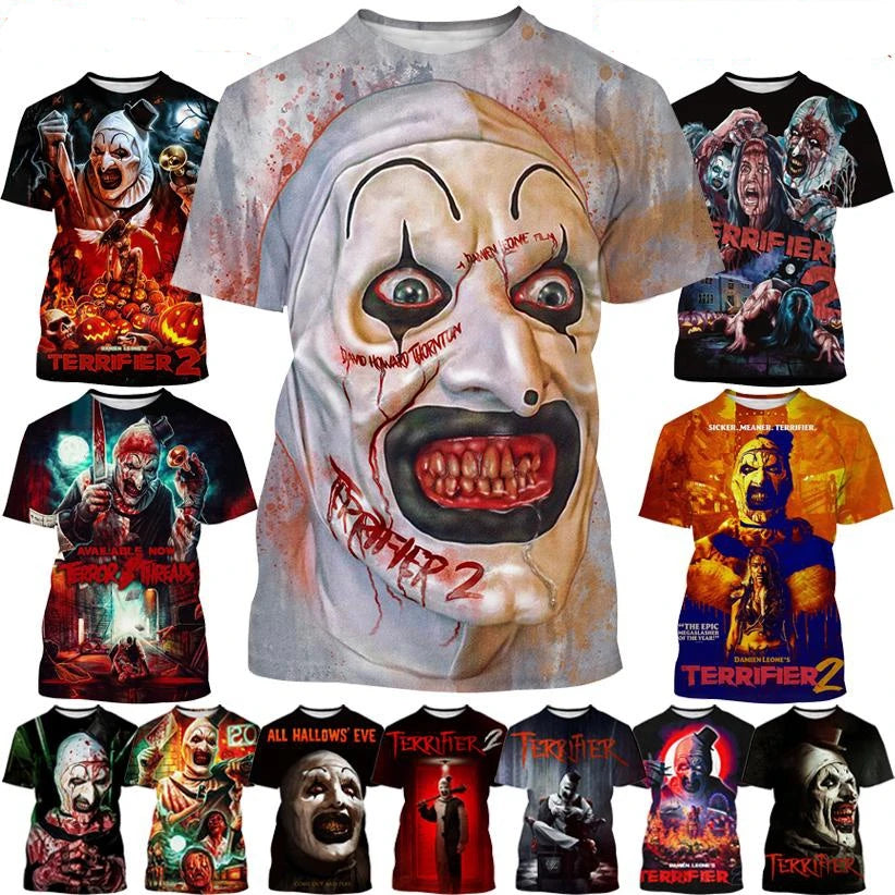 Premium Terrifier Clown Horror 3D Tee Shirt