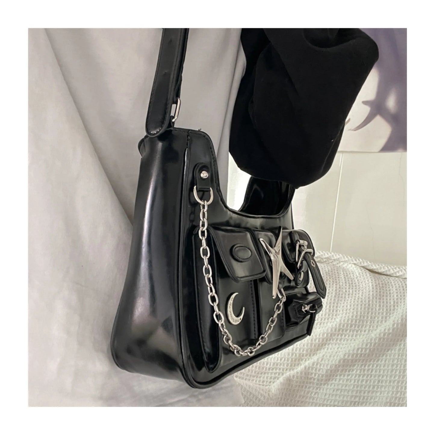 Gothic Y2K Shoulder Bag - Yurei Works