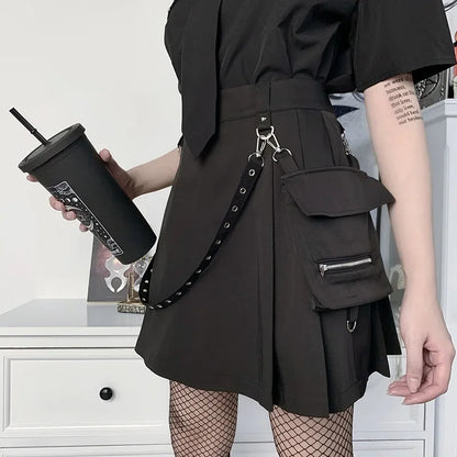 Punk Gothic Mini Skirt - Yurei Works