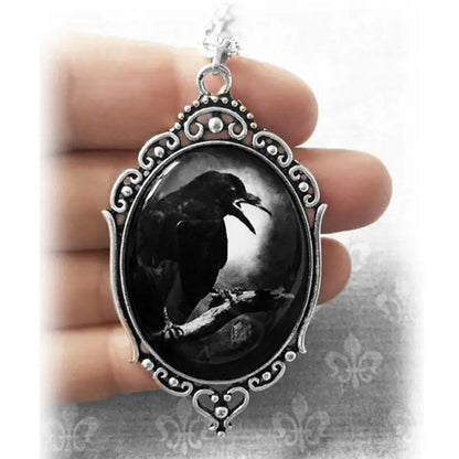 Gothic Crow Bat Necklace - Yurei Works