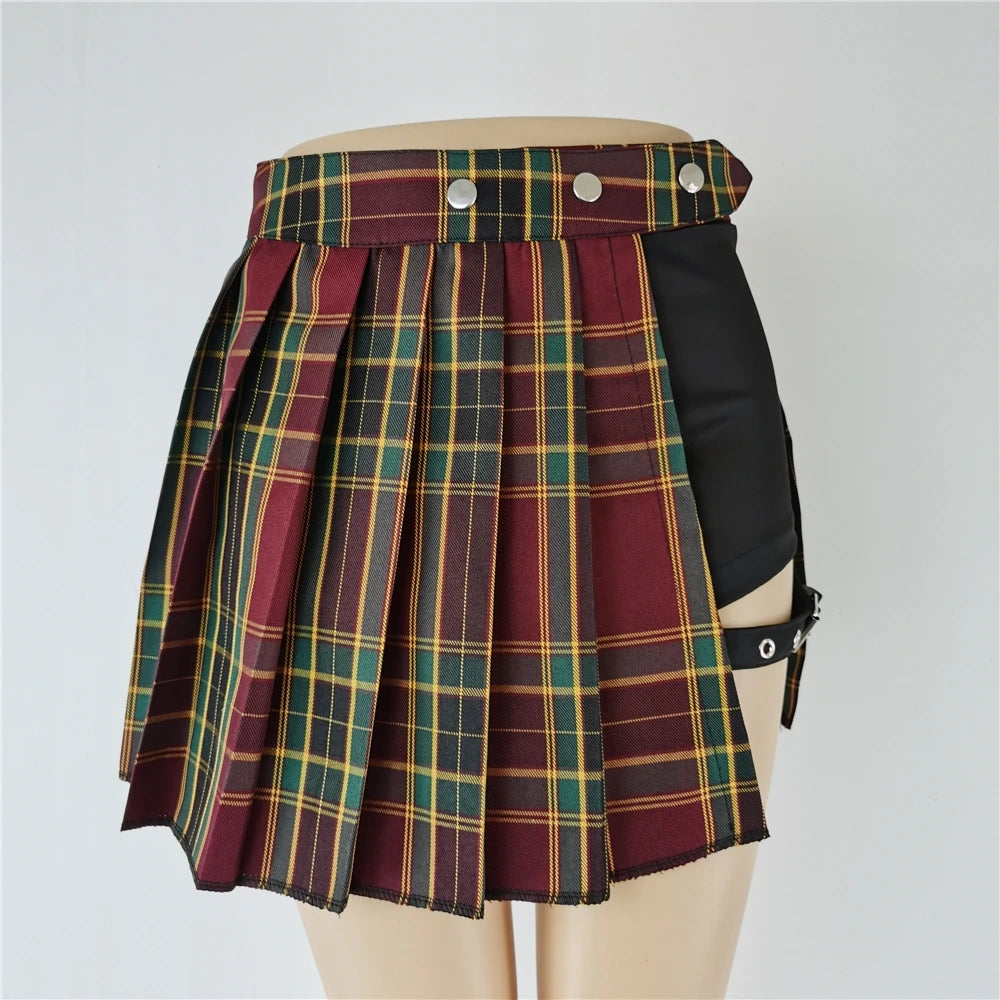 Punk Gothic Mini Skirt - Yurei Works