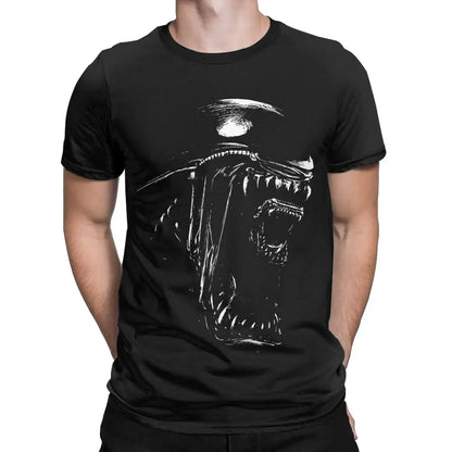 Alien Movie Xenomorph T-Shirt - Pure Cotton Men's Casual Short Sleeve Tee - Yurei Works