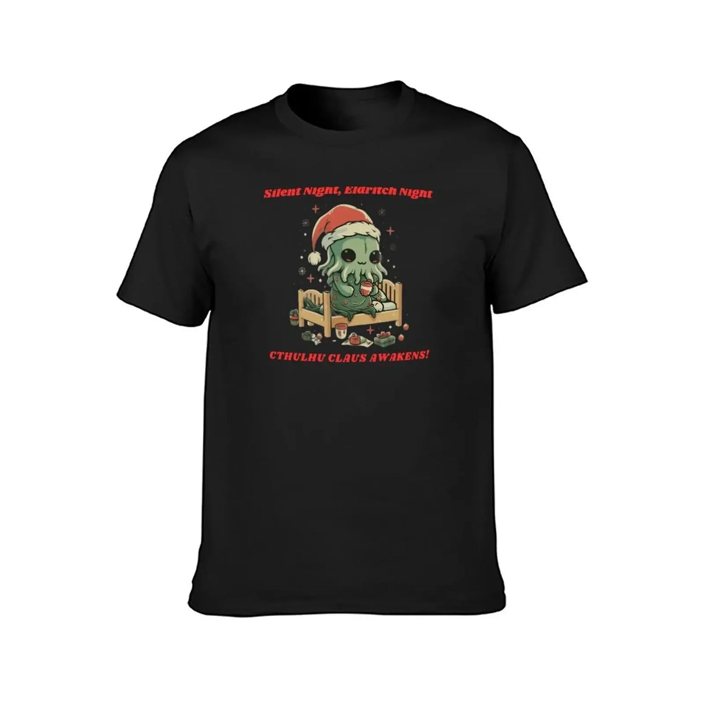 Cute Santa Claus Cthulhu T-Shirt - Men’s Casual Graphic Tee for Summer - Yurei Works