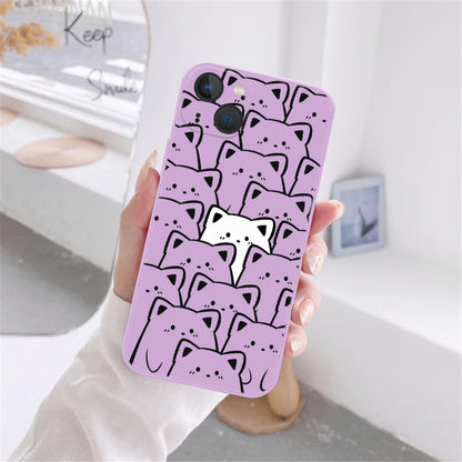 Cute Cat Silicone iPhone Case - Yurei Works