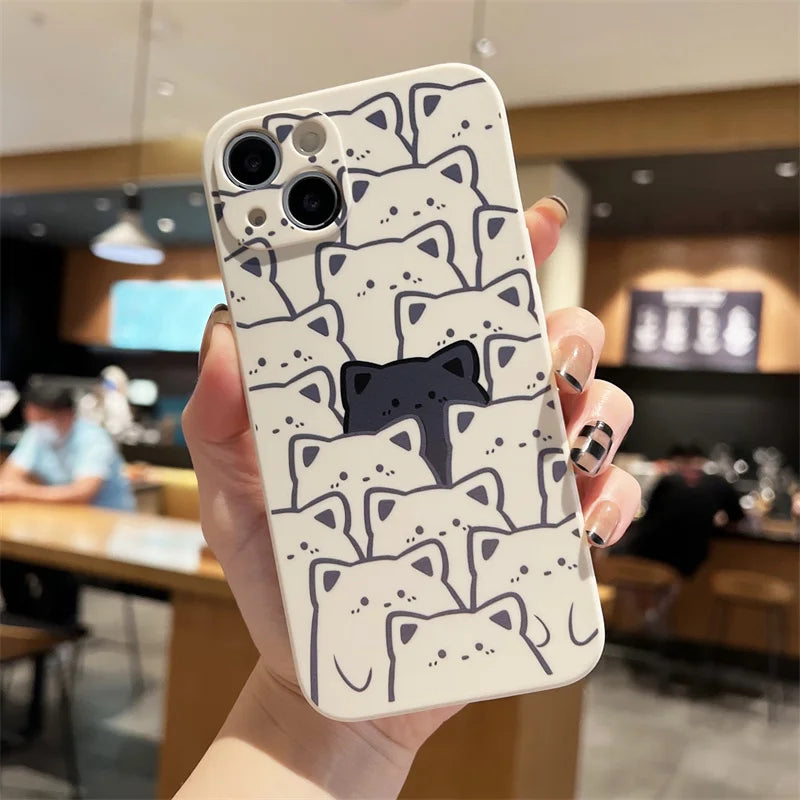 Cute Cat Silicone iPhone Case - Yurei Works