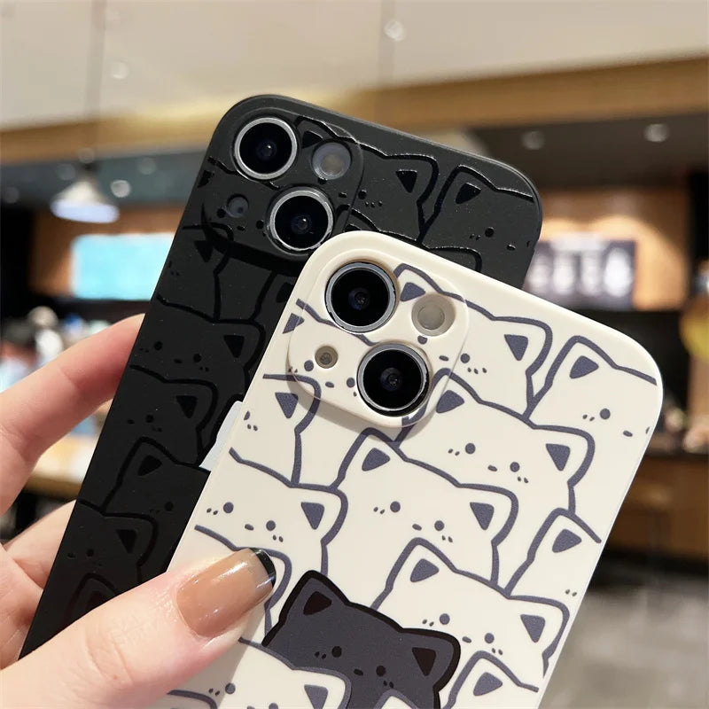 Cute Cat Silicone iPhone Case - Yurei Works