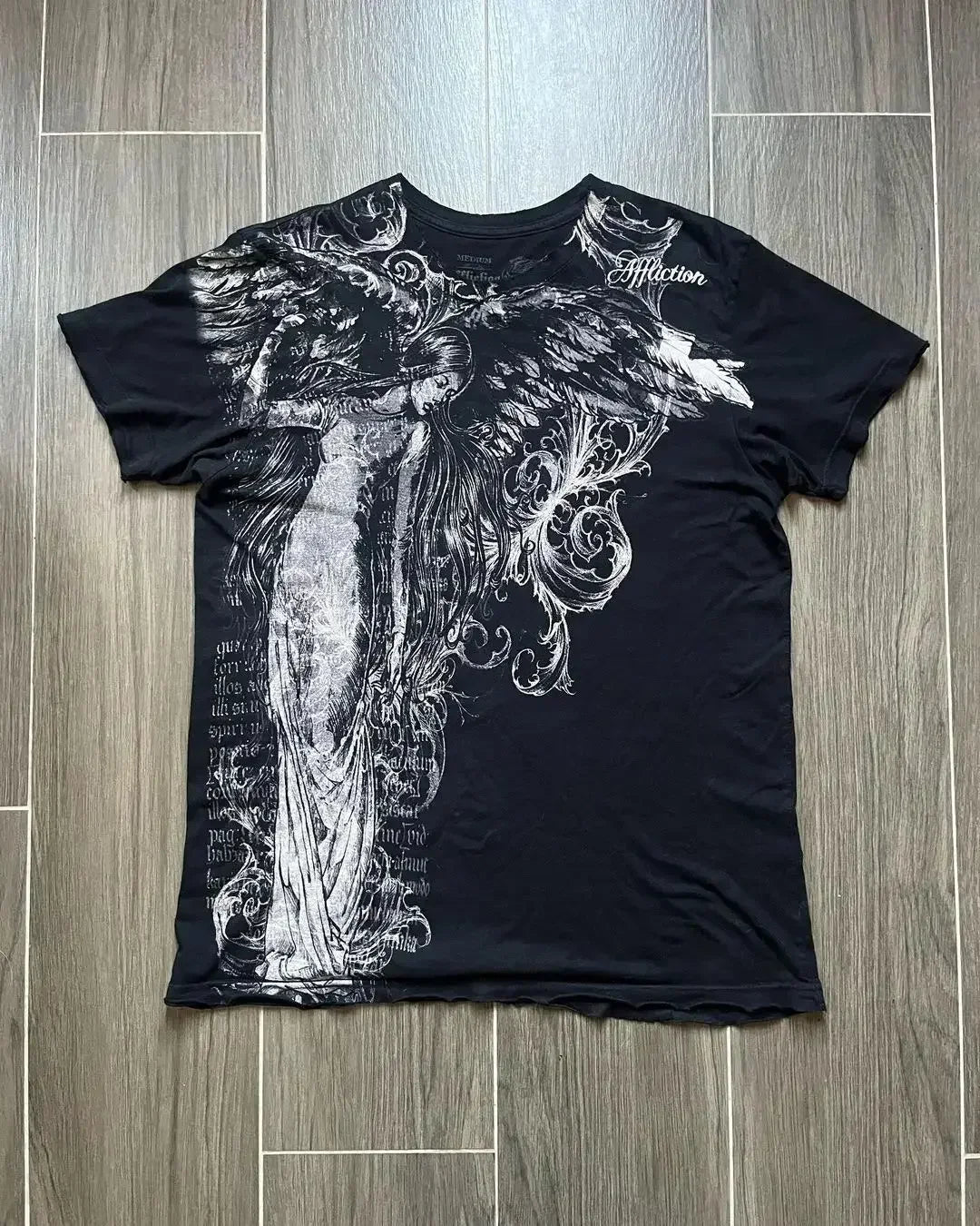 Y2K Affliction Style Gothic Skull Cross T-Shirt - Men’s Trendy Graphic Streetwear Tee - Yurei Works