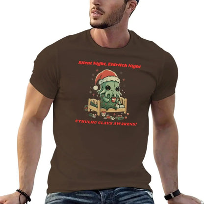 Cute Santa Claus Cthulhu T-Shirt - Men’s Casual Graphic Tee for Summer - Yurei Works