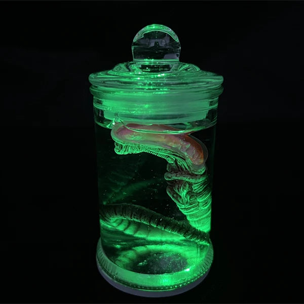 Alien Jar Xenomorph Specimen - Facehugger Embryo Glass Jar Movie Prop Replica - Yurei Works