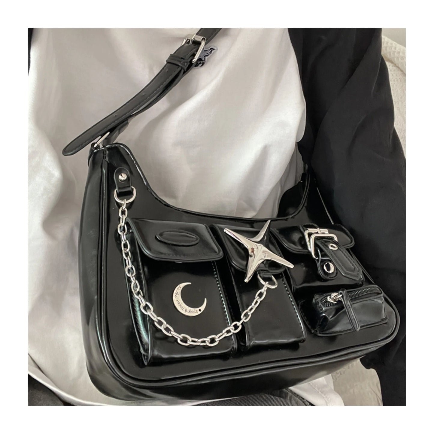 Gothic Y2K Shoulder Bag - Yurei Works