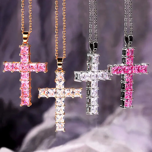 Goth Cross Pendant Necklace - Yurei Works