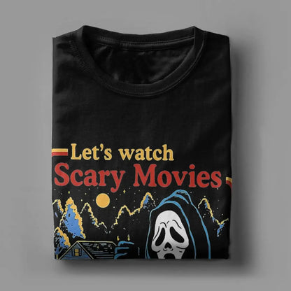 Vintage 'Let's Watch Scary Movies' Horror T-Shirt - Yurei Works