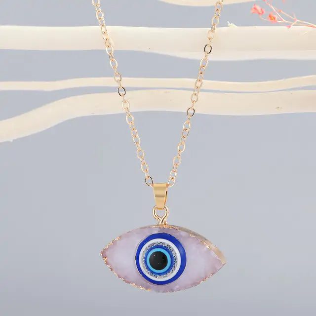 Vintage Evil Eye Pendant Necklace - Yurei Works