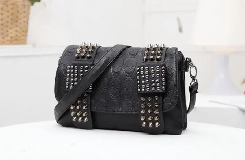 Gothic Skull Rivet Bag - Yurei Works