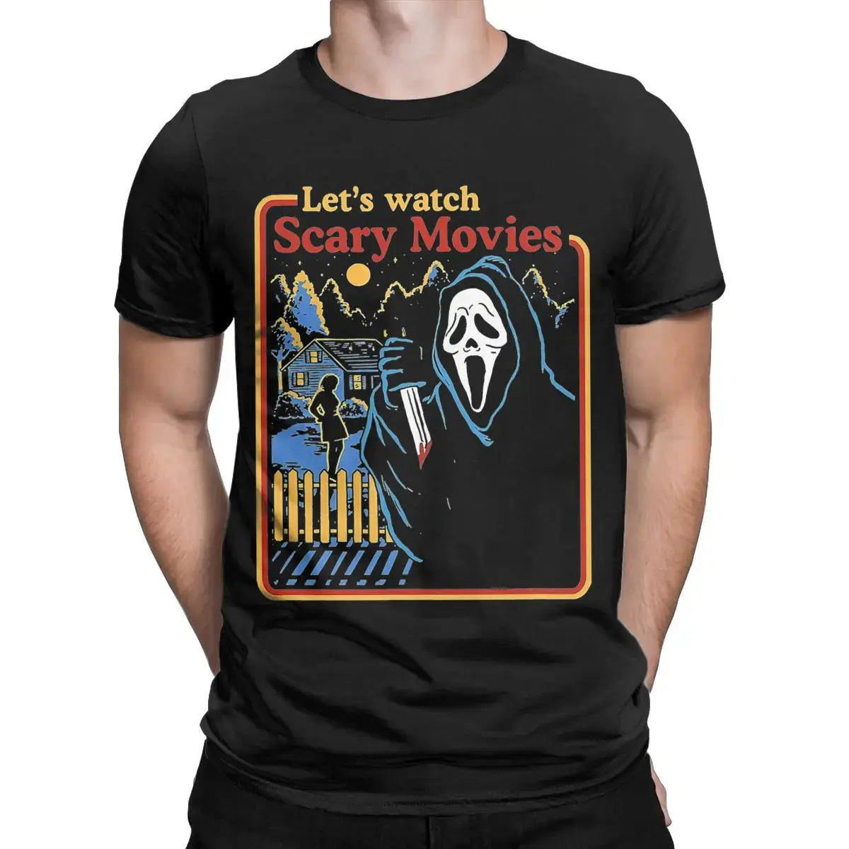 Vintage 'Let's Watch Scary Movies' Horror T-Shirt - Yurei Works