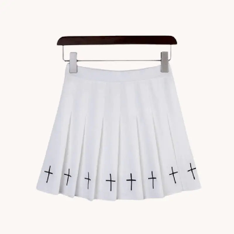 Gothic Velvet Pleated Mini Skirt - Yurei Works