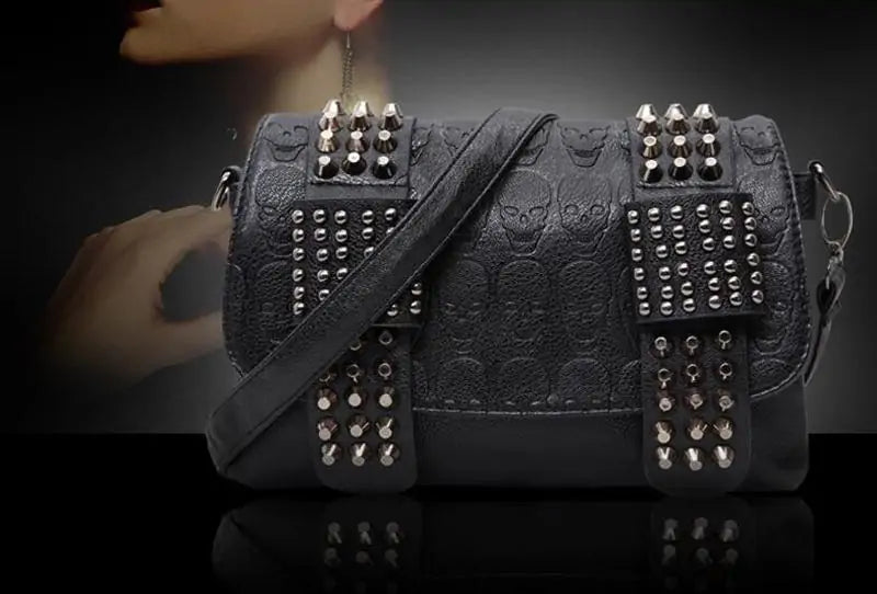 Gothic Skull Rivet Bag - Yurei Works