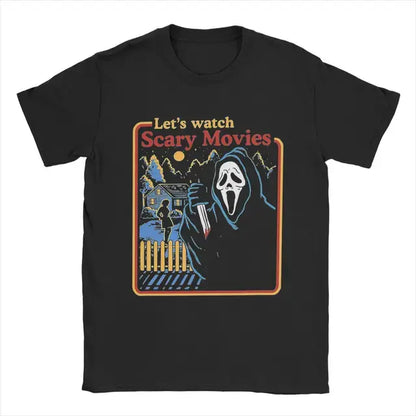 Vintage 'Let's Watch Scary Movies' Horror T-Shirt - Yurei Works